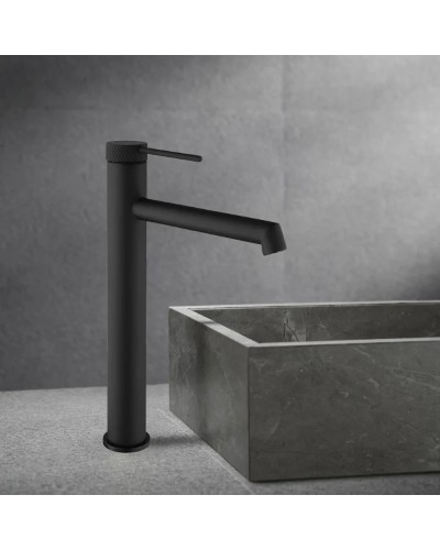 Смеситель для раковины Vincea Rim VBF-2RM2MB без донного клапана, черный матовый