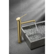 Смеситель для раковины Vincea Rim VBF-2RM2BG без донного клапана, золотой матовый