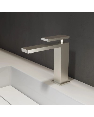 Смеситель для раковины Vincea Dice VBF-2DS1BN без донного клапана, сатин