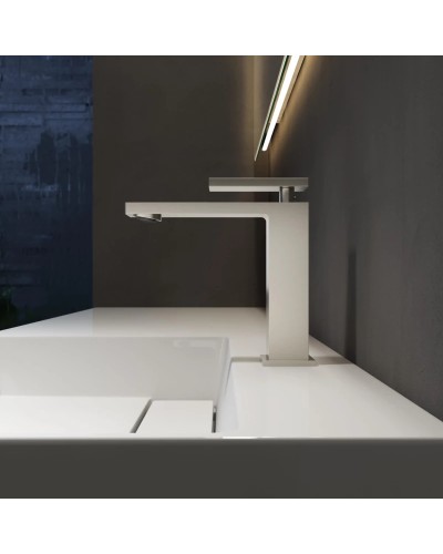 Смеситель для раковины Vincea Dice VBF-2DS1BN без донного клапана, сатин