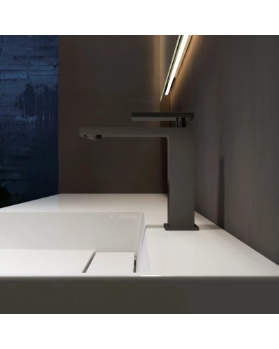 Смеситель для раковины Vincea Dice VBF-2DS1MB без донного клапана, черный матовый