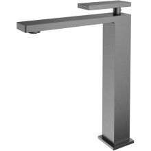 Смеситель для раковины Vincea Dice VBF-2DS2GM без донного клапана, вороненая сталь