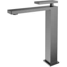 Смеситель для раковины Vincea Dice VBF-2DS2GM без донного клапана, вороненая сталь