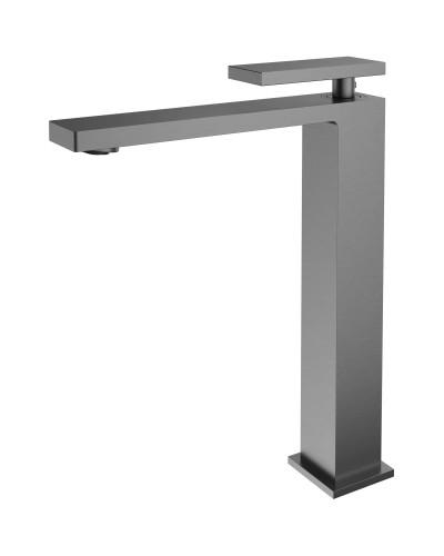 Смеситель для раковины Vincea Dice VBF-2DS2GM без донного клапана, вороненая сталь