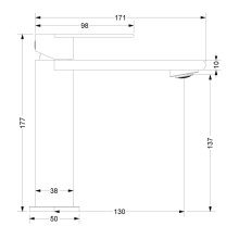Смеситель для раковины Vincea Vogue VBF-2VS1BN без донного клапана, сатин