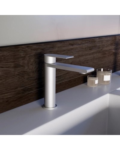 Смеситель для раковины Vincea Vogue VBF-2VS1BN без донного клапана, сатин