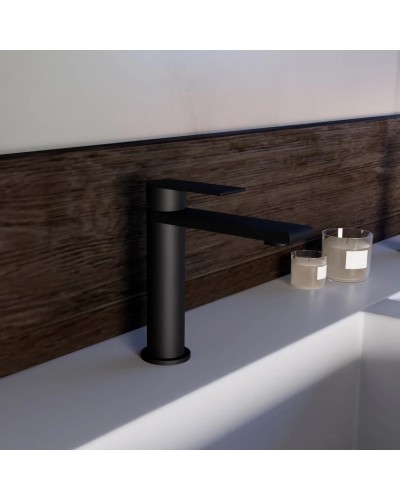 Смеситель для раковины Vincea Vogue VBF-2VS1MB без донного клапана, черный матовый