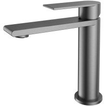 Смеситель для раковины Vincea Vogue VBF-2VS1GM без донного клапана, вороненая сталь