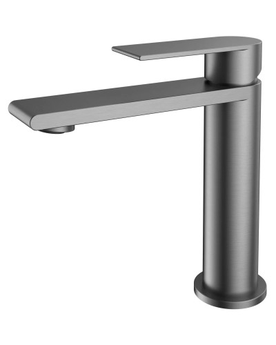 Смеситель для раковины Vincea Vogue VBF-2VS1GM без донного клапана, вороненая сталь