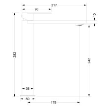 Смеситель для раковины Vincea Vogue VBF-2VS2MB без донного клапана, черный матовый