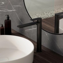 Смеситель для раковины Vincea Vogue VBF-2VS2MB без донного клапана, черный матовый