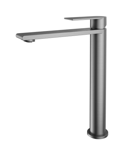 Смеситель для раковины Vincea Vogue VBF-2VS2GM без донного клапана, вороненая сталь