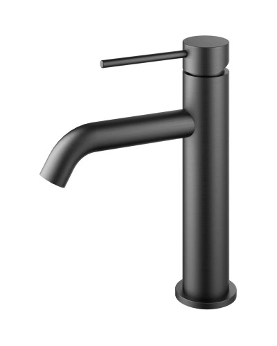 Смеситель для раковины Vincea City VBF-2C1GM без донного клапана, вороненая сталь