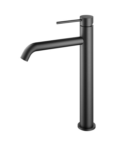 Смеситель для раковины Vincea City VBF-2C2GM без донного клапана, вороненая сталь