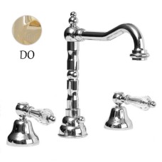 Смеситель для раковины золото 24 карат, ручки Swarovski Cezares Diamond DIAMOND-BLS2-03/24-Sw