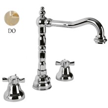 Смеситель для раковины золото 24 карат Cezares Lord LORD-BLS2-03/24