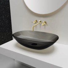 Смеситель для раковины Vincea Groove VBFW-4G1BG4 встраиваемый, без донного клапана, золотой матовый