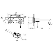 Смеситель для раковины Vincea Desire VBFW-1D1BG встраиваемый, без донного клапана, золотой матовый