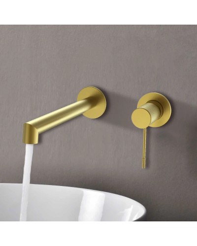 Смеситель для раковины Vincea Desire VBFW-1D1BG встраиваемый, без донного клапана, золотой матовый