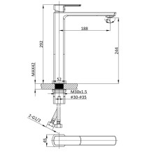 Смеситель для раковины Vincea Next VBF-1N2BG без донного клапана, золотой матовый
