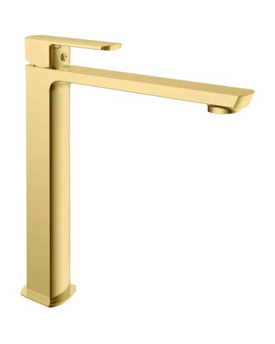 Смеситель для раковины Vincea Next VBF-1N2BG без донного клапана, золотой матовый