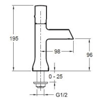 Кран для холодной воды Jacob Delafon Toobi E8967-CP