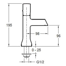 Кран для холодной воды Jacob Delafon Toobi E8967-CP