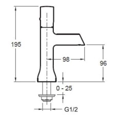 Кран для холодной воды Jacob Delafon Toobi E8967-CP