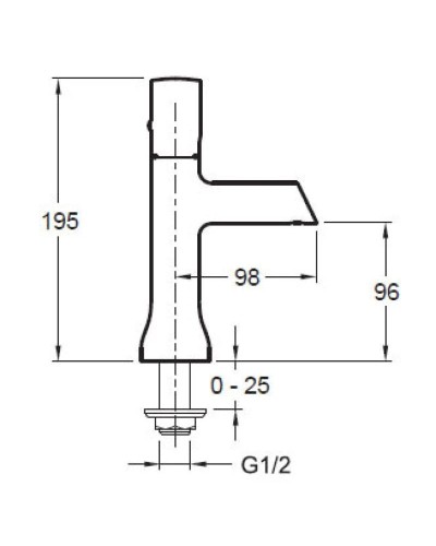 Кран для холодной воды Jacob Delafon Toobi E8967-CP