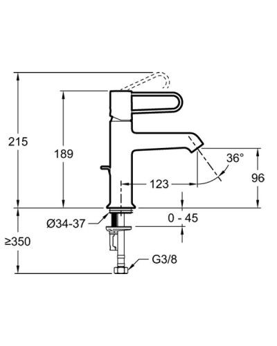 Смеситель для раковины Jacob Delafon Odeon Rive Gauche E21029-CP-CP Хром