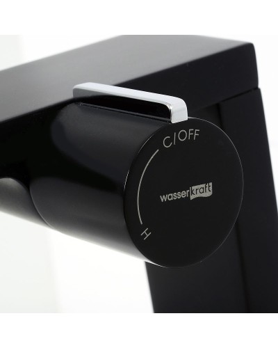 Смеситель для раковины WasserKRAFT Elbе 7410 Черный матовый Хром