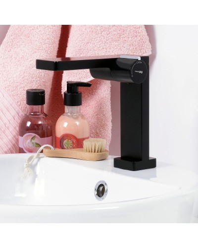 Смеситель для раковины WasserKRAFT Elbе 7410 Черный матовый Хром