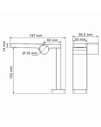 Смеситель для раковины WasserKRAFT Alme 1510 Хром