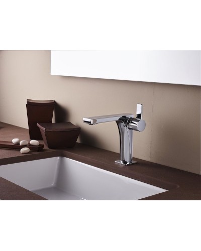 Смеситель для раковины Paffoni Rock RO071ST Сталь