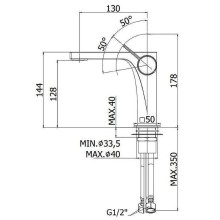 Смеситель для раковины Paffoni Rock RO071CR Хром