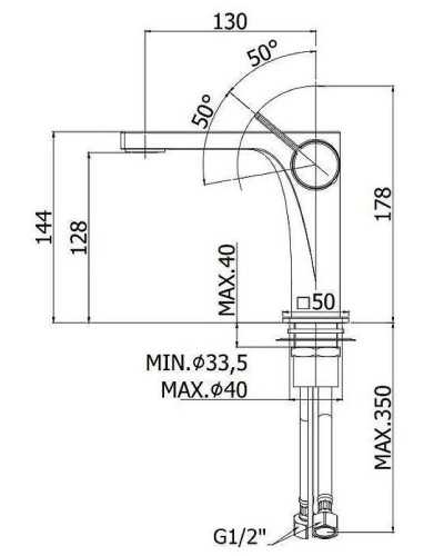 Смеситель для раковины Paffoni Rock RO071CR Хром
