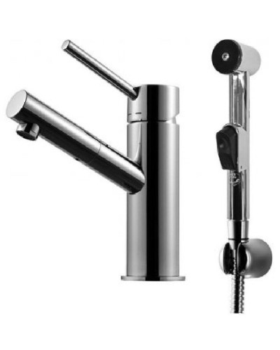 Смеситель для раковины Paffoni Birillo BI069CRD с гигиеническим душем Хром