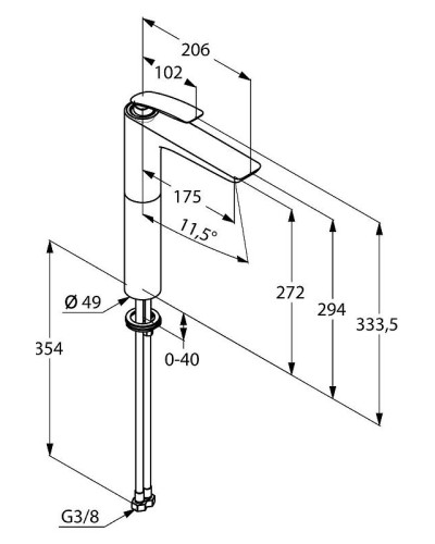 Смеситель для раковины Kludi Balance 522980575 Хром