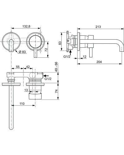 Смеситель для раковины Ideal Standard Ceraline A6938AA Хром