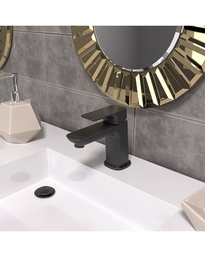 Смеситель для раковины Paini Nove 09PZ211MESR Черный матовый