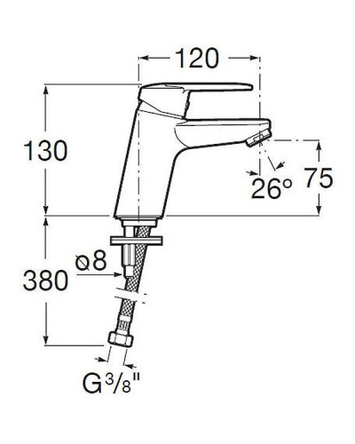 Смеситель для раковины Roca Victoria 5A3H25C0M Хром