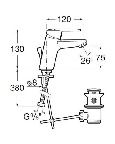 Смеситель для раковины Roca Victoria 5A3J25C0M Хром