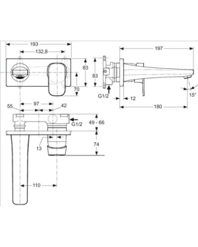 Смеситель для раковины Ideal Standard Tonic II A6334AA