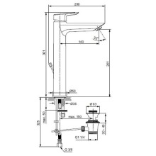 Смеситель для раковины с донным клапаном Ideal Standard Tesi A6573AA