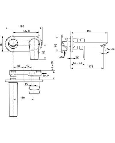 Смеситель для раковины Ideal Standard Tesi A6578AA