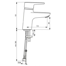 Смеситель для раковины без донного клапана Ideal Standard Connect Blue B9917AA