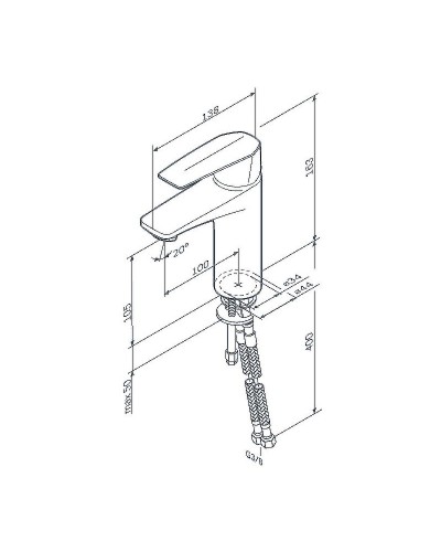Смеситель для раковины AM.PM Gem F90A02100 Хром