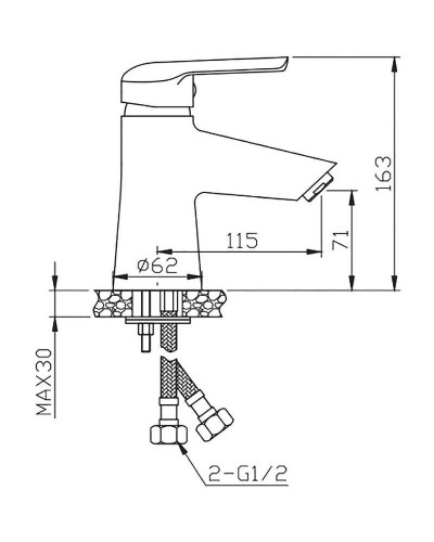 Смеситель для раковины Orange Tony M54-021cr Хром
