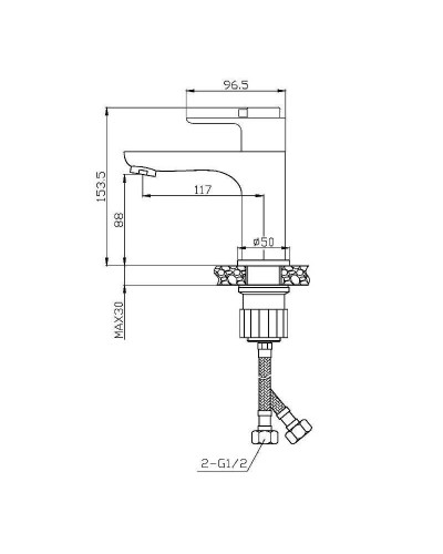 Смеситель для раковины Orange Aristo T19-021cr Хром
