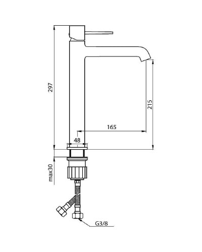 Смеситель для раковины Damixa Sirius 860220000 Хром